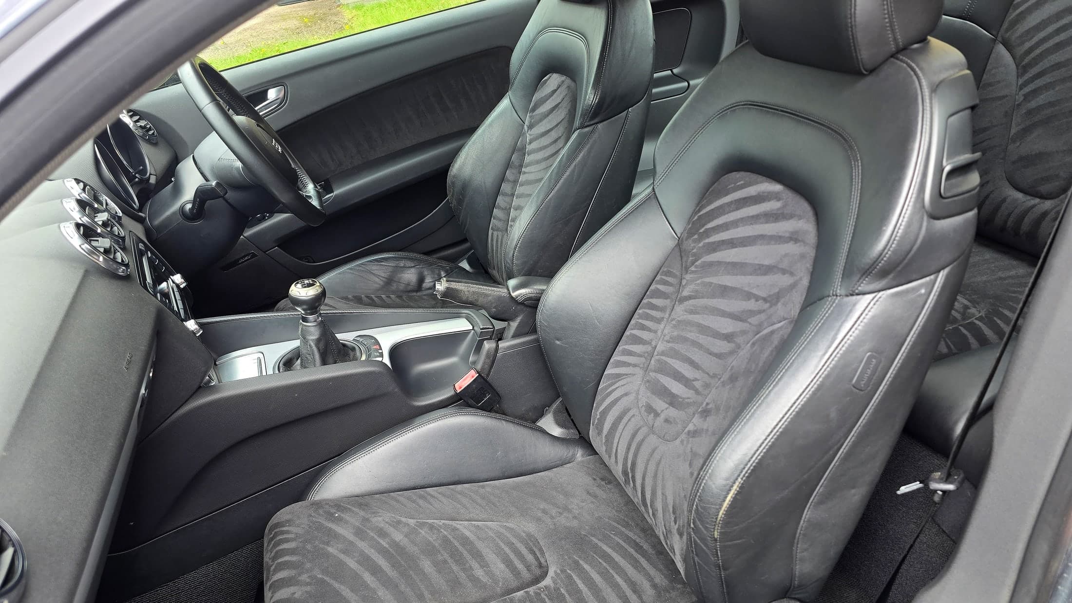 Clean, fresh Audi TT interior after a full deep clean, mould removal and ozone treatment in Rugby