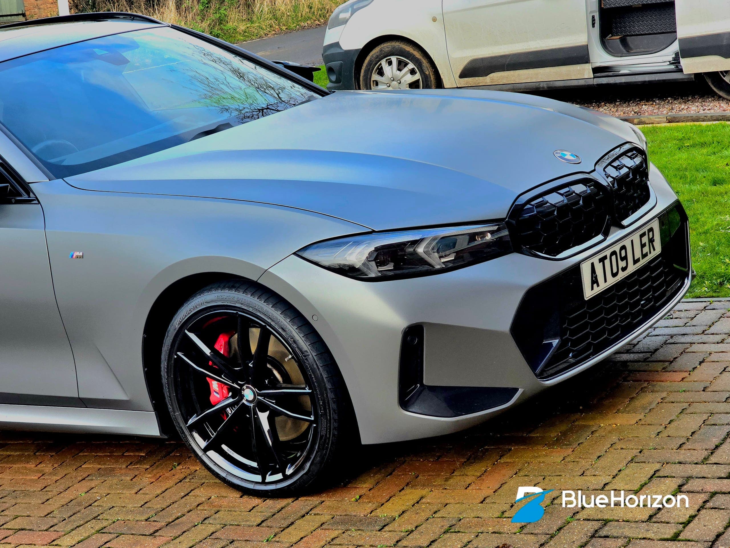 BMW M340i Touring in Frozen Grey factory matte paint — specialist matte-safe care by Blue Horizon Detailing, Warwickshire