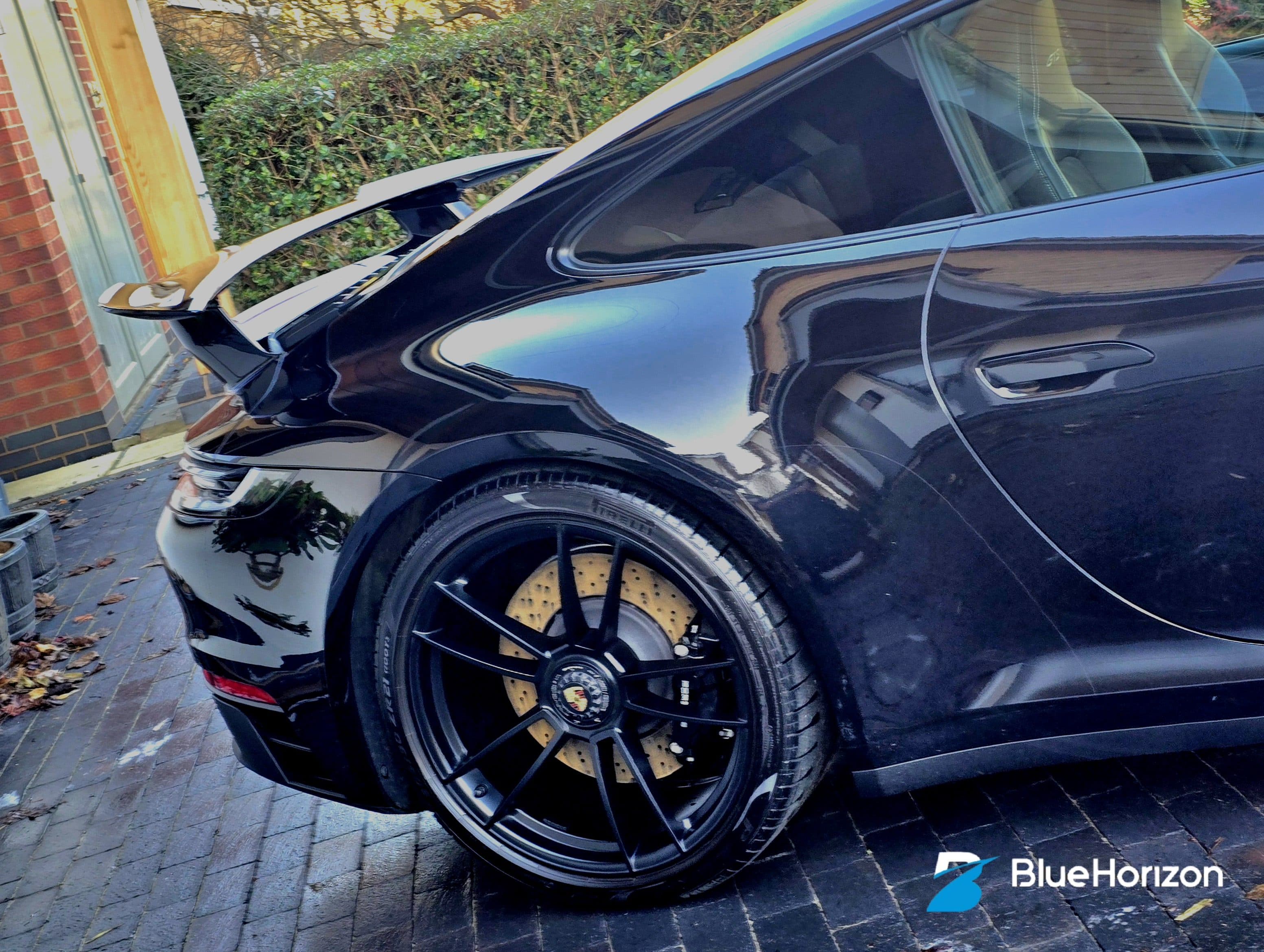 Porsche 911 paint correction result by Blue Horizon Detailing — deep gloss finish Warwickshire