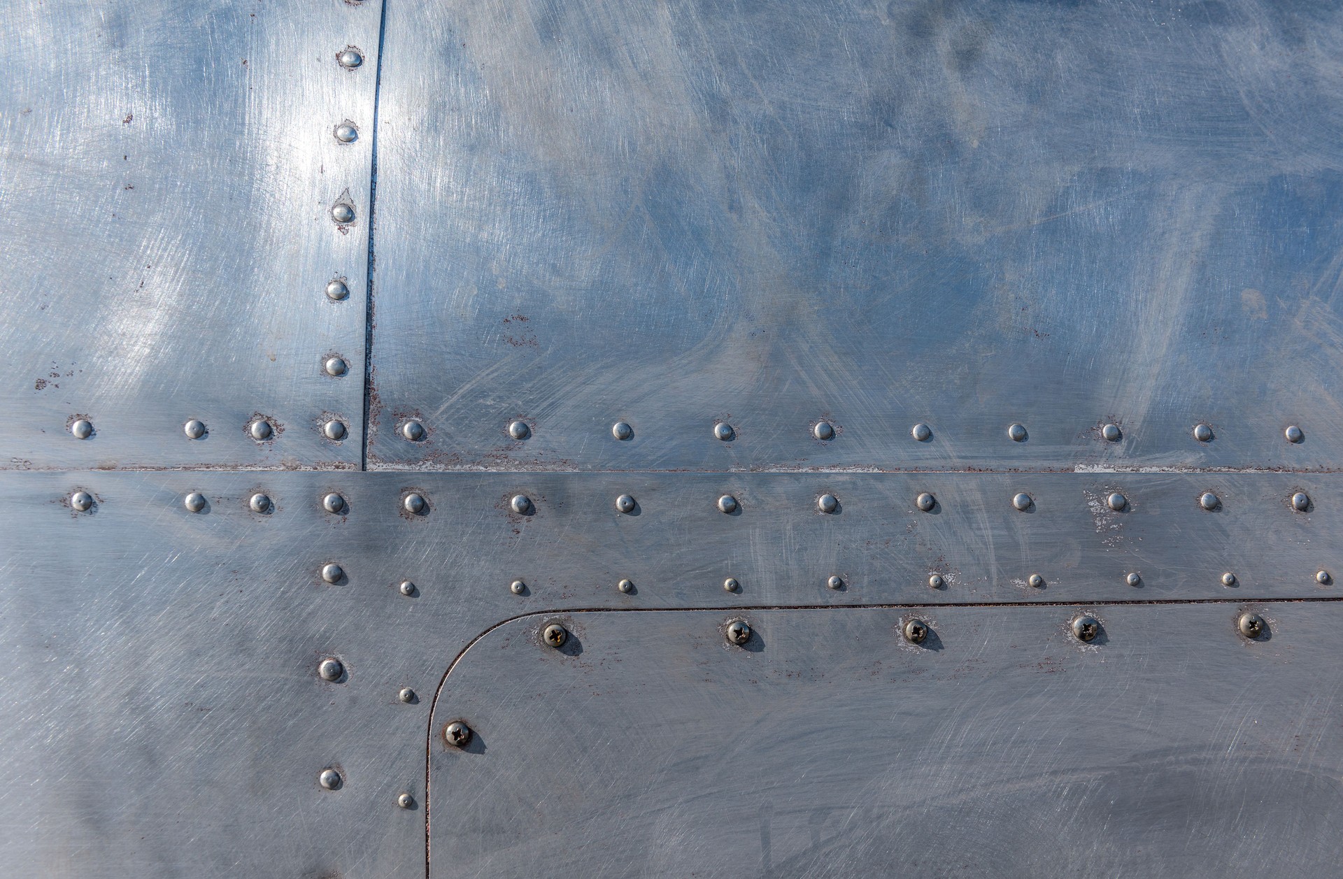 Aluminum with rivets