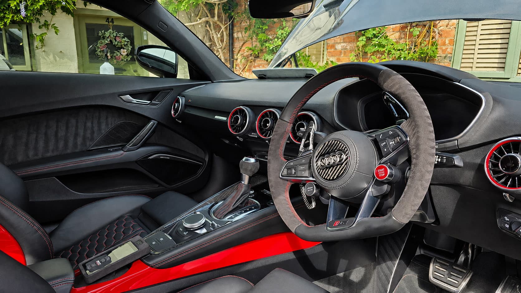 Clean Audi TT RS cabin showing the high-contact interior areas